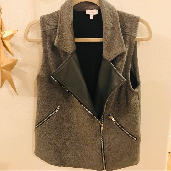 Pixley Other - Pixley vest zip front ,faux leather front